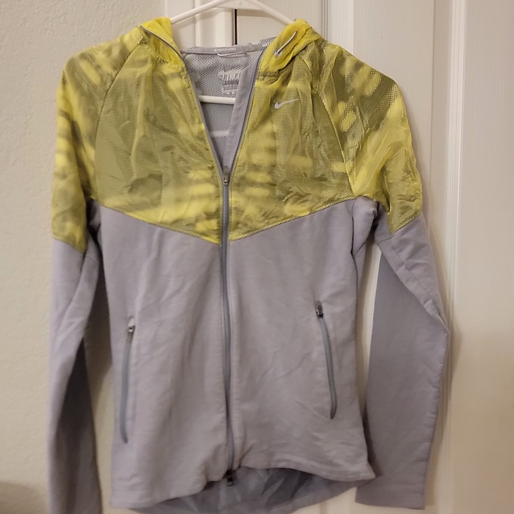 Nike White and Gray Dri-FIT Mesh Jacket
